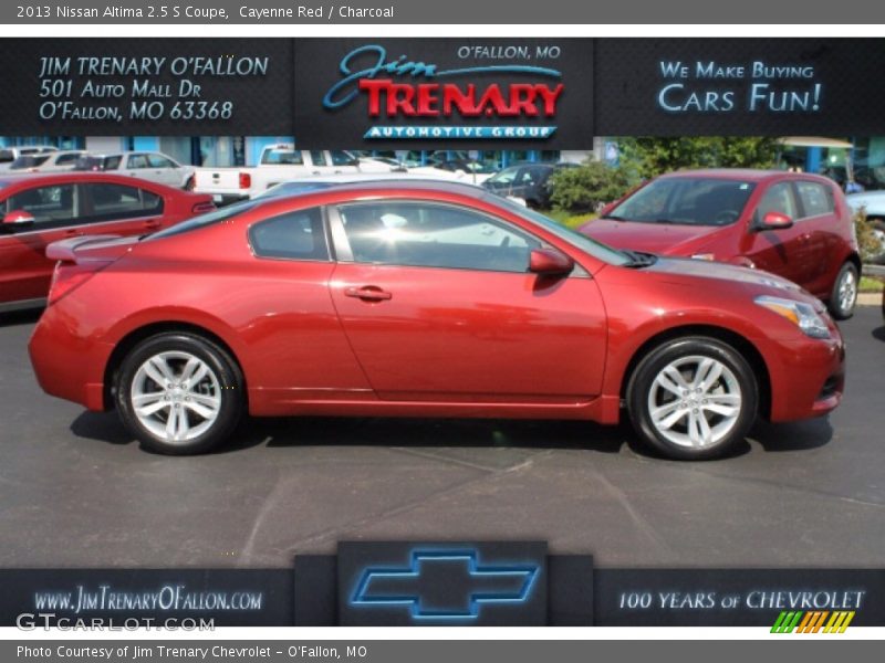 Cayenne Red / Charcoal 2013 Nissan Altima 2.5 S Coupe