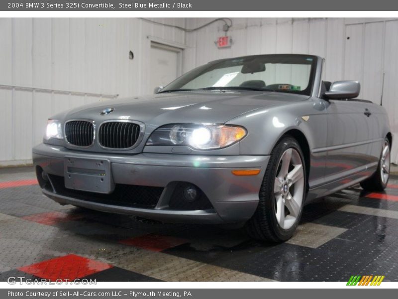 Steel Blue Metallic / Black 2004 BMW 3 Series 325i Convertible