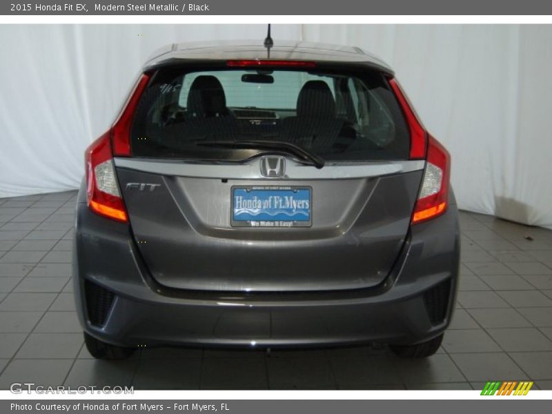 Modern Steel Metallic / Black 2015 Honda Fit EX