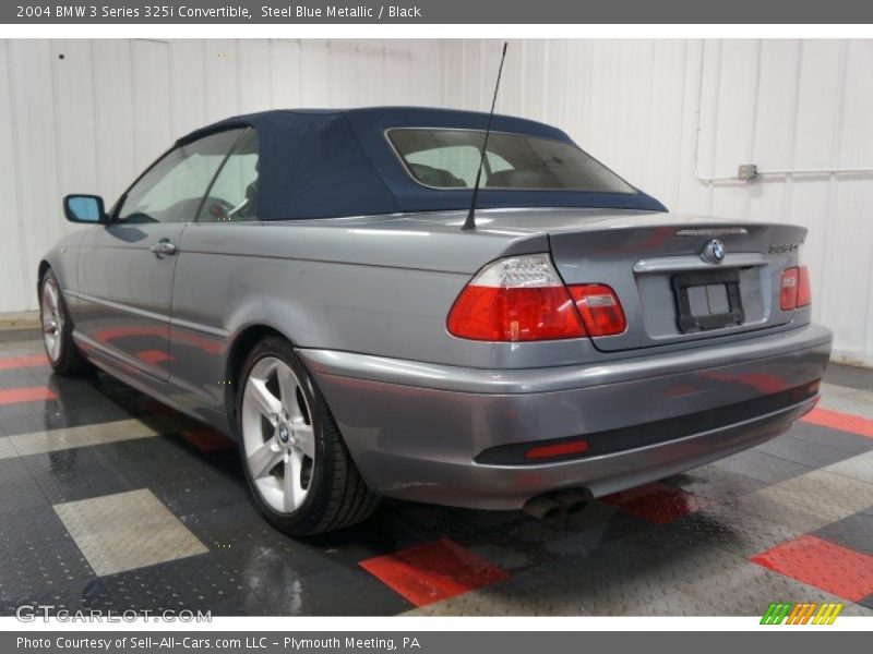 Steel Blue Metallic / Black 2004 BMW 3 Series 325i Convertible