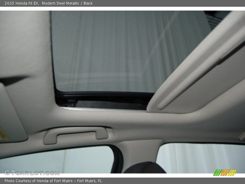 Modern Steel Metallic / Black 2015 Honda Fit EX