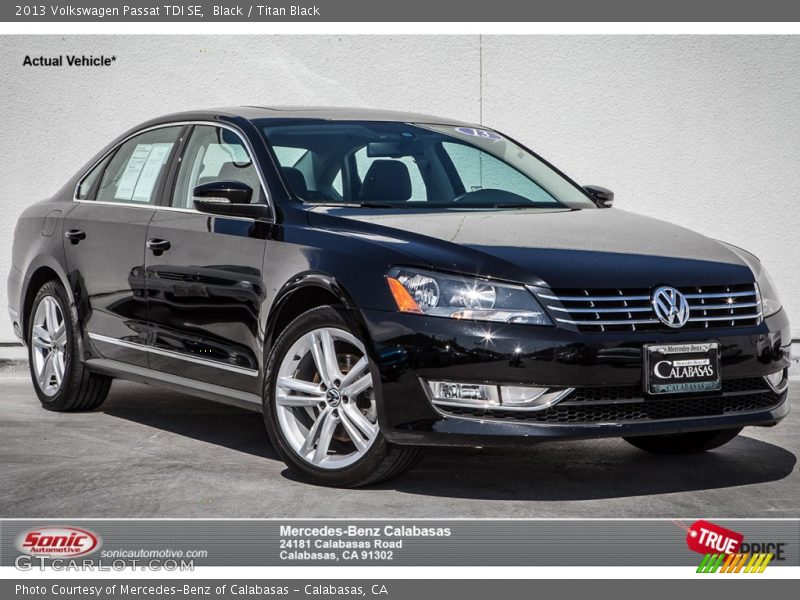 Black / Titan Black 2013 Volkswagen Passat TDI SE