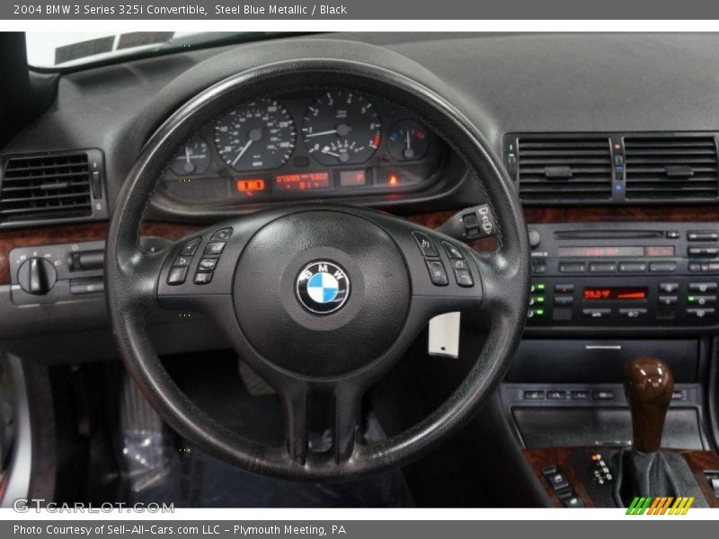 Steel Blue Metallic / Black 2004 BMW 3 Series 325i Convertible