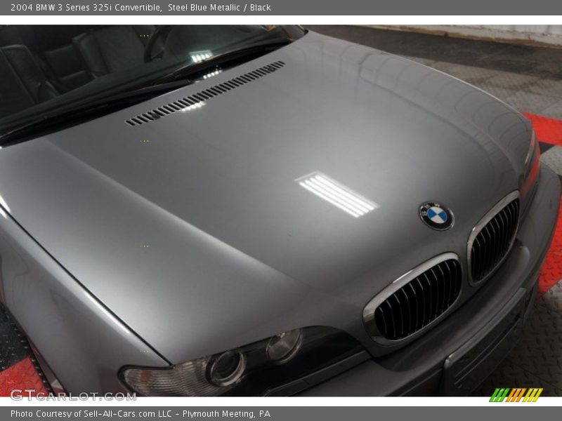 Steel Blue Metallic / Black 2004 BMW 3 Series 325i Convertible
