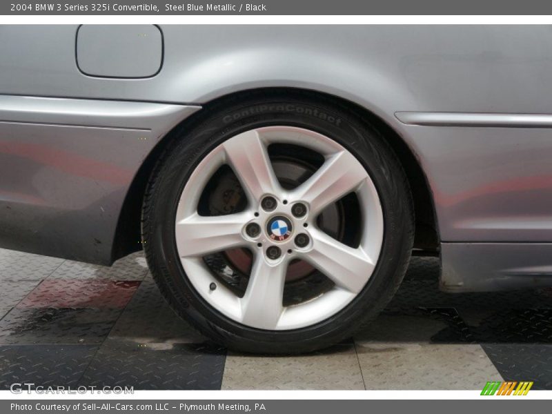 Steel Blue Metallic / Black 2004 BMW 3 Series 325i Convertible