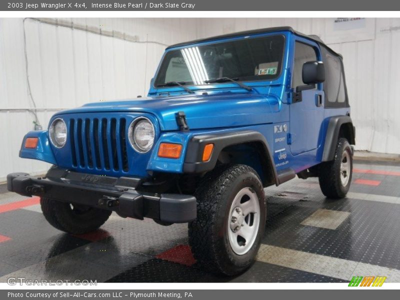 Intense Blue Pearl / Dark Slate Gray 2003 Jeep Wrangler X 4x4