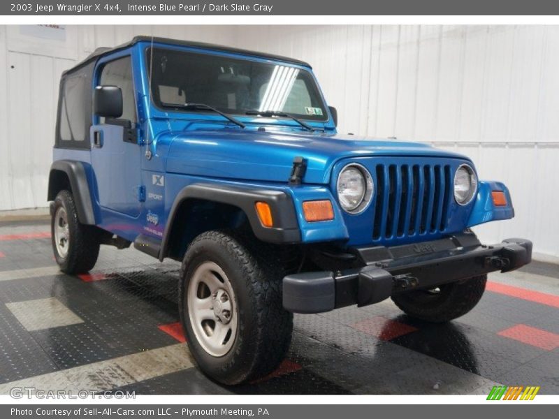 Intense Blue Pearl / Dark Slate Gray 2003 Jeep Wrangler X 4x4