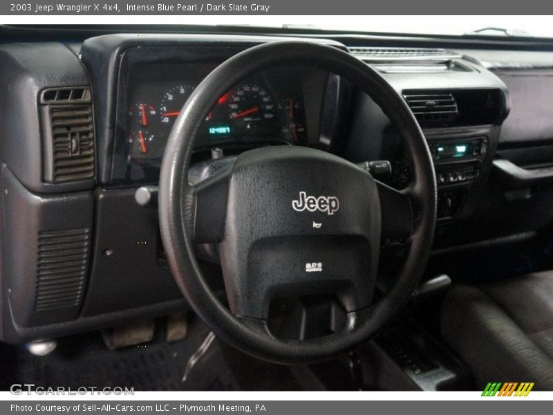 Intense Blue Pearl / Dark Slate Gray 2003 Jeep Wrangler X 4x4