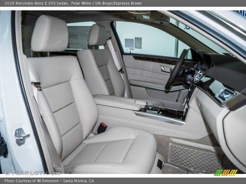 Polar White / Silk Beige/Espresso Brown 2016 Mercedes-Benz E 350 Sedan