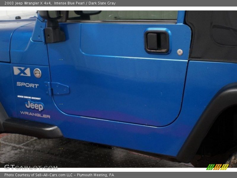 Intense Blue Pearl / Dark Slate Gray 2003 Jeep Wrangler X 4x4