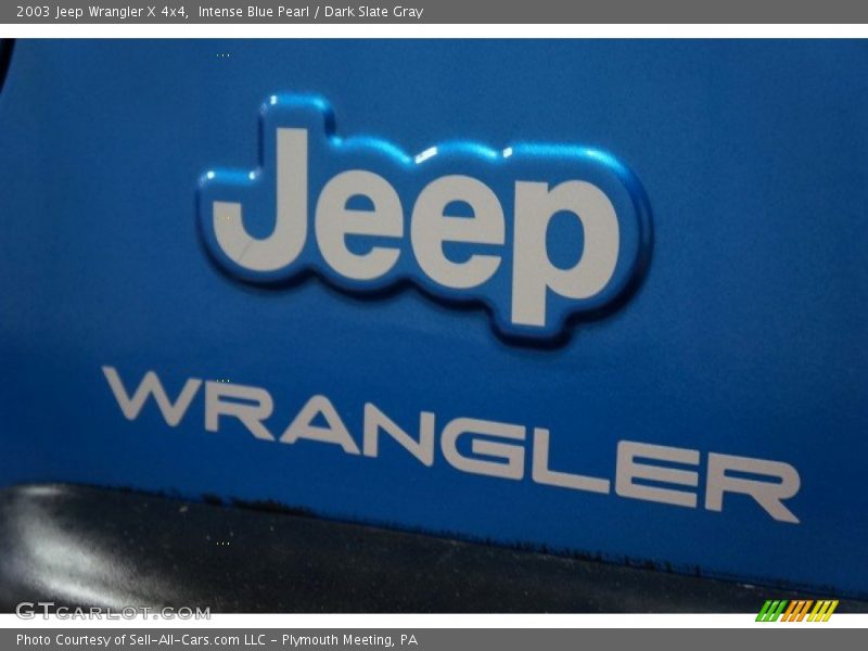 Intense Blue Pearl / Dark Slate Gray 2003 Jeep Wrangler X 4x4
