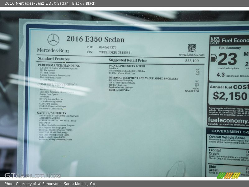 Black / Black 2016 Mercedes-Benz E 350 Sedan