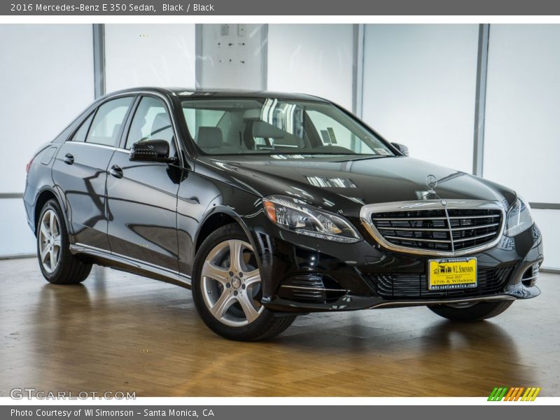 Black / Black 2016 Mercedes-Benz E 350 Sedan