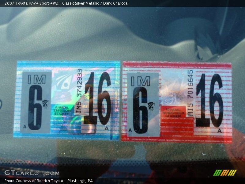Classic Silver Metallic / Dark Charcoal 2007 Toyota RAV4 Sport 4WD