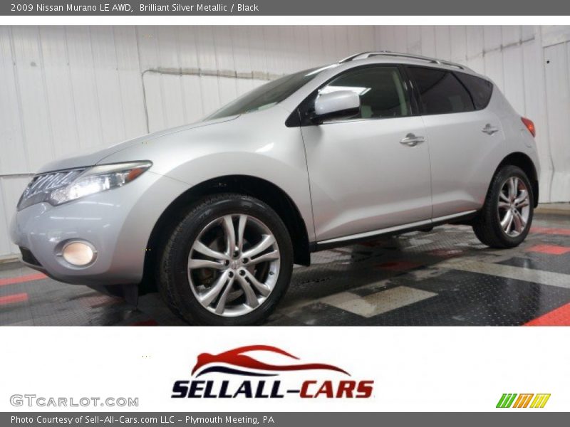 Brilliant Silver Metallic / Black 2009 Nissan Murano LE AWD