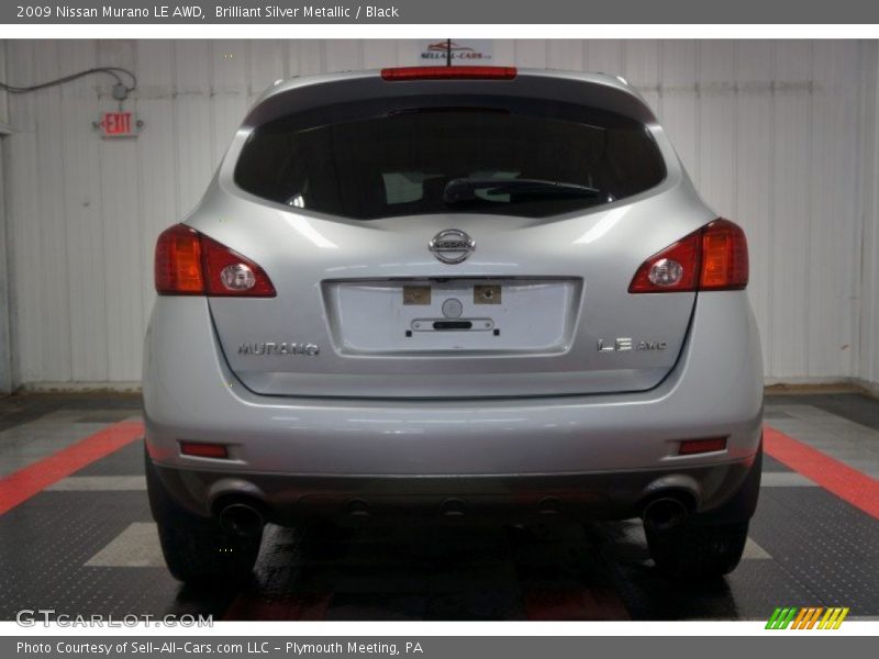 Brilliant Silver Metallic / Black 2009 Nissan Murano LE AWD