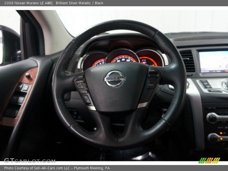 Brilliant Silver Metallic / Black 2009 Nissan Murano LE AWD