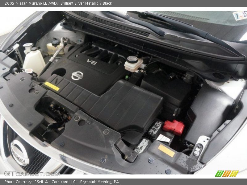 Brilliant Silver Metallic / Black 2009 Nissan Murano LE AWD