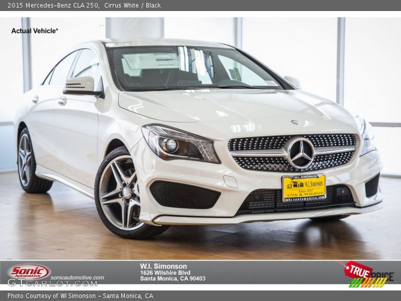 Cirrus White / Black 2015 Mercedes-Benz CLA 250