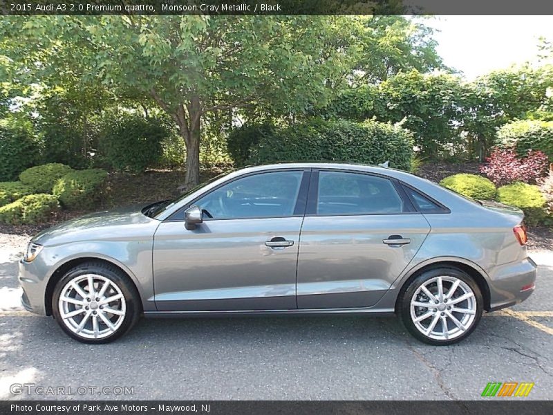 Monsoon Gray Metallic / Black 2015 Audi A3 2.0 Premium quattro