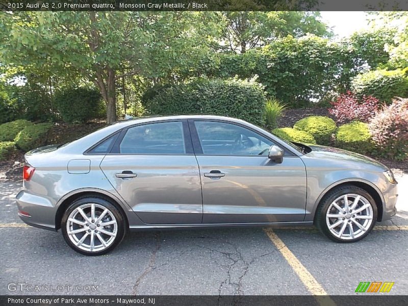 Monsoon Gray Metallic / Black 2015 Audi A3 2.0 Premium quattro