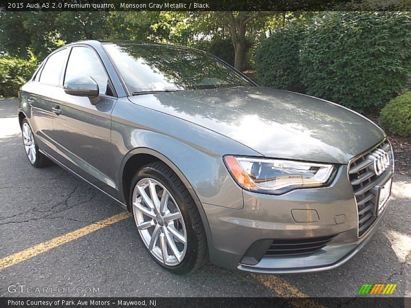 Monsoon Gray Metallic / Black 2015 Audi A3 2.0 Premium quattro