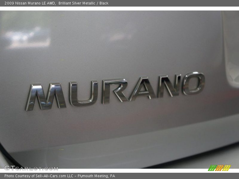 Brilliant Silver Metallic / Black 2009 Nissan Murano LE AWD