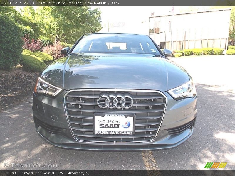 Monsoon Gray Metallic / Black 2015 Audi A3 2.0 Premium quattro