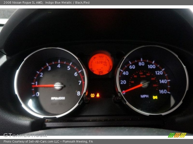 Indigo Blue Metallic / Black/Red 2008 Nissan Rogue SL AWD