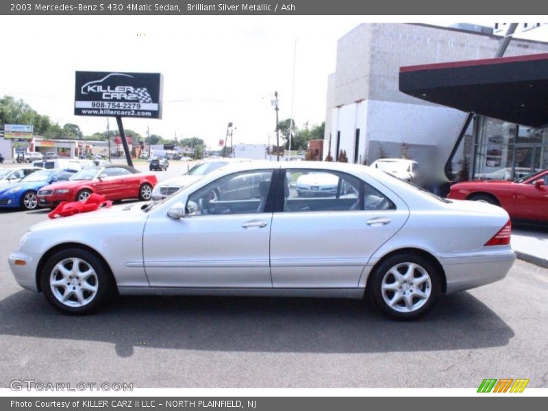 Brilliant Silver Metallic / Ash 2003 Mercedes-Benz S 430 4Matic Sedan