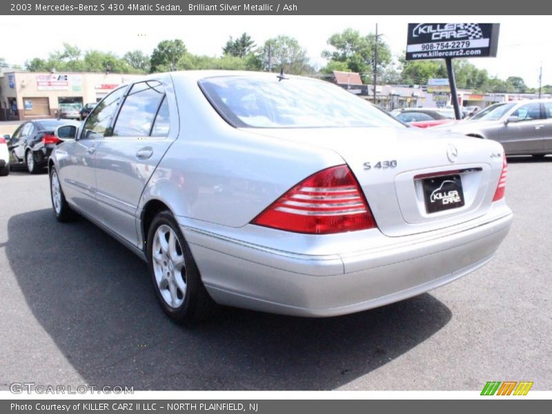Brilliant Silver Metallic / Ash 2003 Mercedes-Benz S 430 4Matic Sedan
