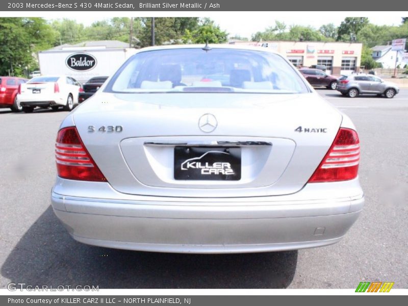 Brilliant Silver Metallic / Ash 2003 Mercedes-Benz S 430 4Matic Sedan