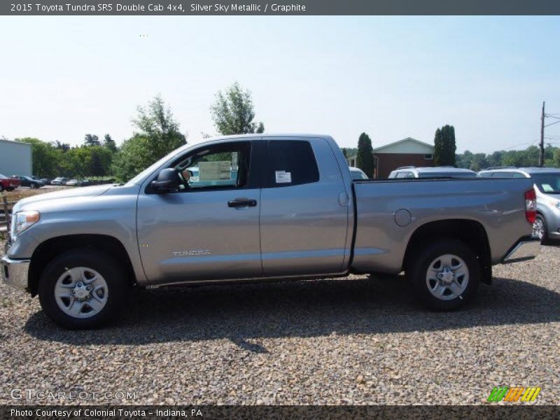 Silver Sky Metallic / Graphite 2015 Toyota Tundra SR5 Double Cab 4x4
