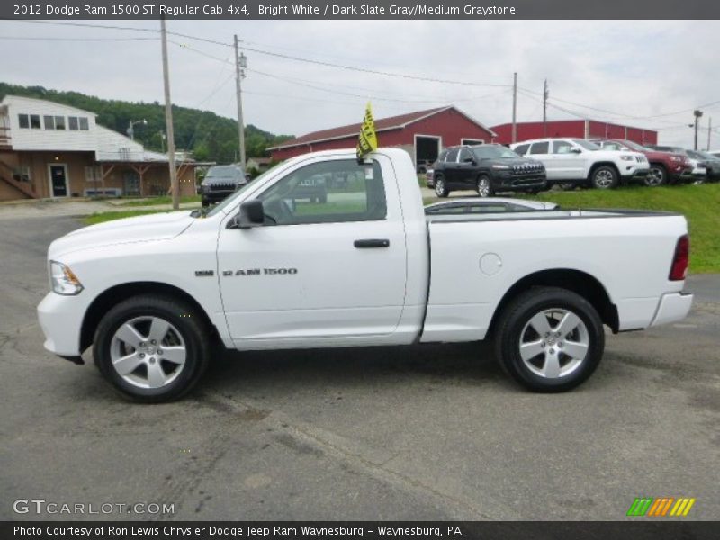 Bright White / Dark Slate Gray/Medium Graystone 2012 Dodge Ram 1500 ST Regular Cab 4x4