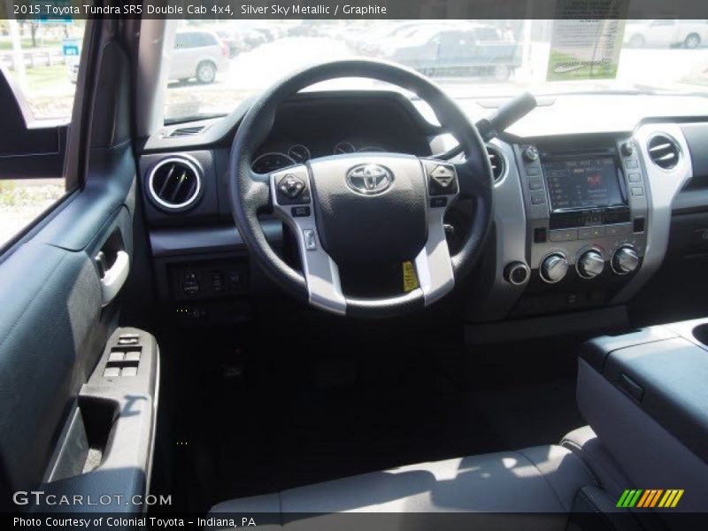 Silver Sky Metallic / Graphite 2015 Toyota Tundra SR5 Double Cab 4x4