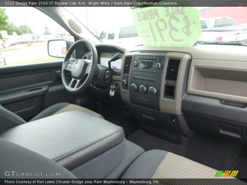 Bright White / Dark Slate Gray/Medium Graystone 2012 Dodge Ram 1500 ST Regular Cab 4x4