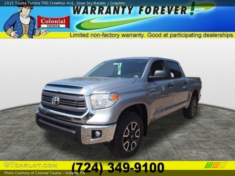 Silver Sky Metallic / Graphite 2015 Toyota Tundra TRD CrewMax 4x4