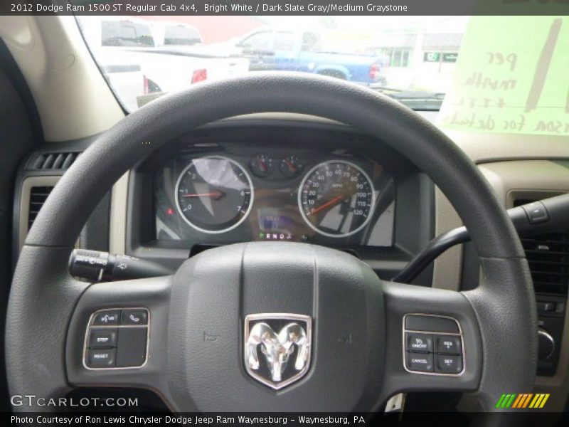 Bright White / Dark Slate Gray/Medium Graystone 2012 Dodge Ram 1500 ST Regular Cab 4x4