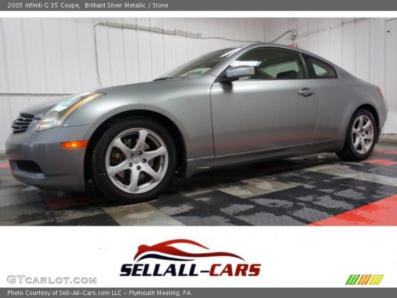 Brilliant Silver Metallic / Stone 2005 Infiniti G 35 Coupe