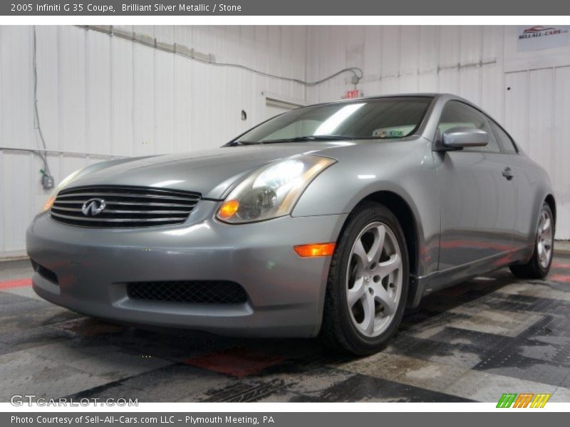 Brilliant Silver Metallic / Stone 2005 Infiniti G 35 Coupe