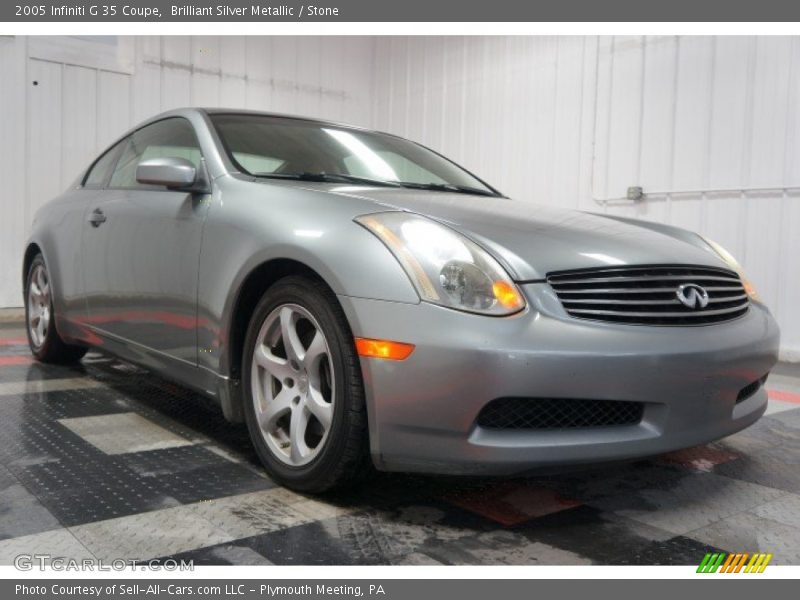 Brilliant Silver Metallic / Stone 2005 Infiniti G 35 Coupe