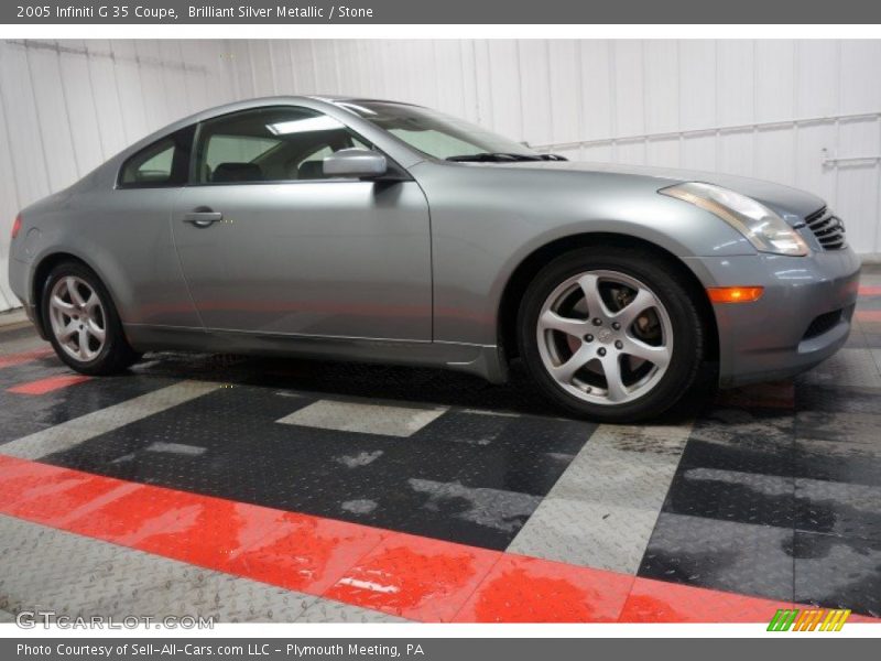 Brilliant Silver Metallic / Stone 2005 Infiniti G 35 Coupe