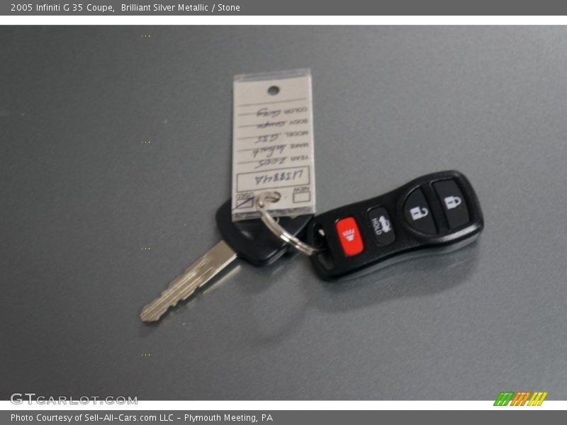 Brilliant Silver Metallic / Stone 2005 Infiniti G 35 Coupe