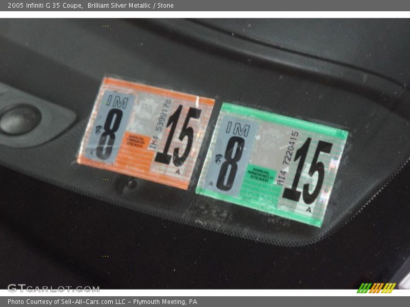 Brilliant Silver Metallic / Stone 2005 Infiniti G 35 Coupe