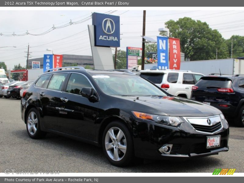 Crystal Black Pearl / Ebony 2012 Acura TSX Technology Sport Wagon