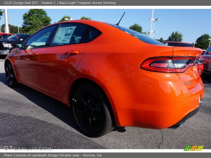 Vitamin C / Black/Light Tungsten Accent Stitching 2015 Dodge Dart SXT