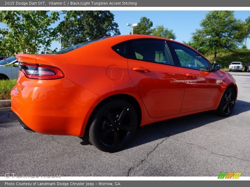 Vitamin C / Black/Light Tungsten Accent Stitching 2015 Dodge Dart SXT