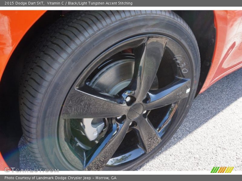Vitamin C / Black/Light Tungsten Accent Stitching 2015 Dodge Dart SXT