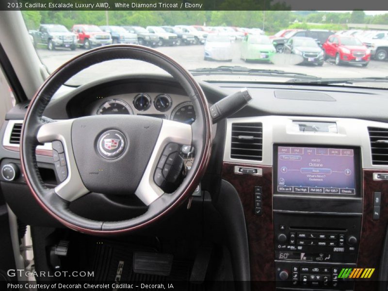 White Diamond Tricoat / Ebony 2013 Cadillac Escalade Luxury AWD