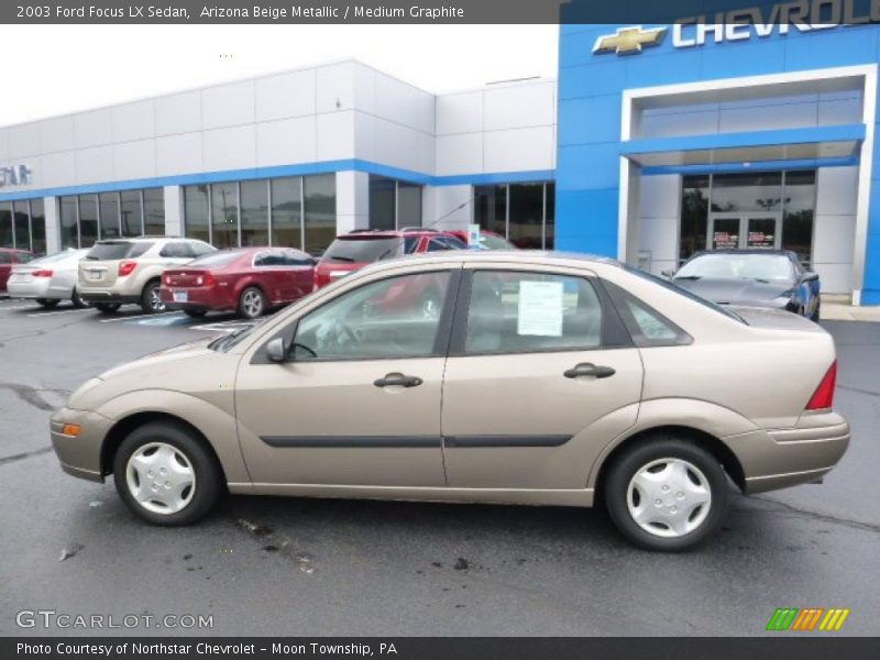 Arizona Beige Metallic / Medium Graphite 2003 Ford Focus LX Sedan